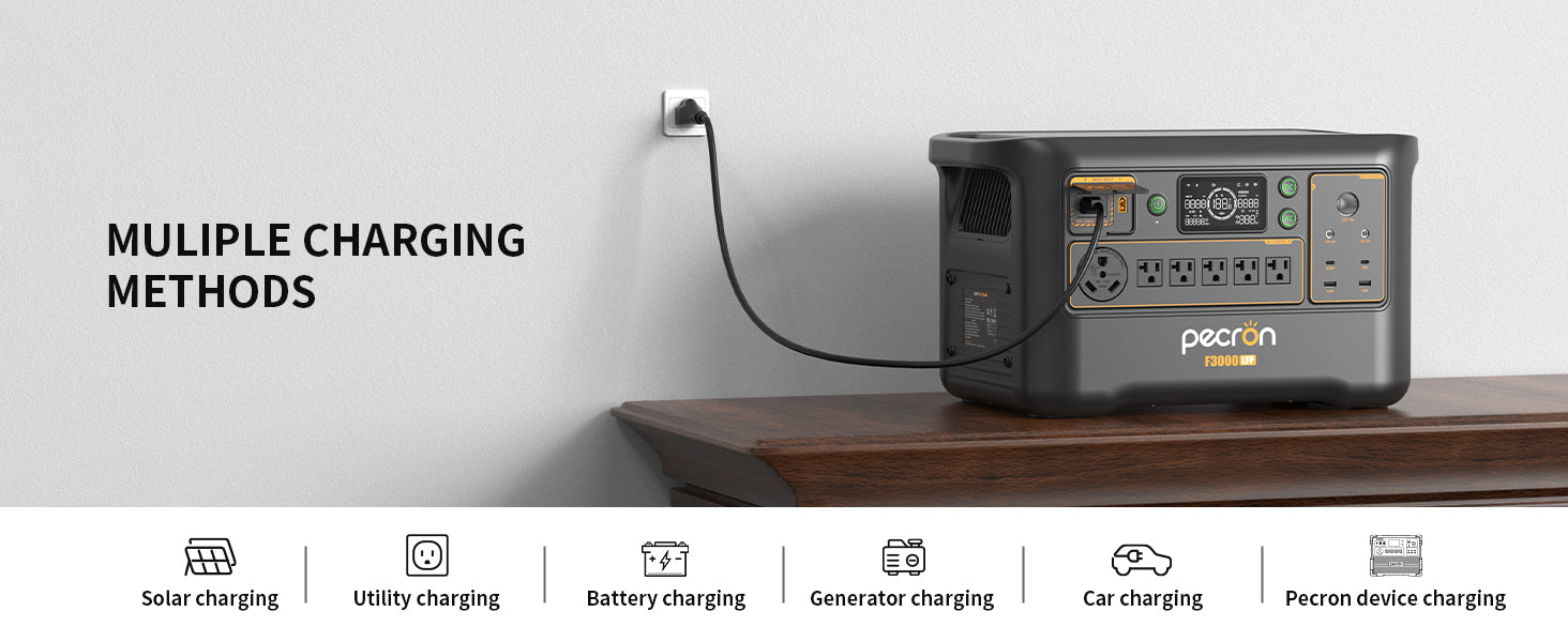 PECRON F3000LFP Portable Power Station 3600W 3072Wh