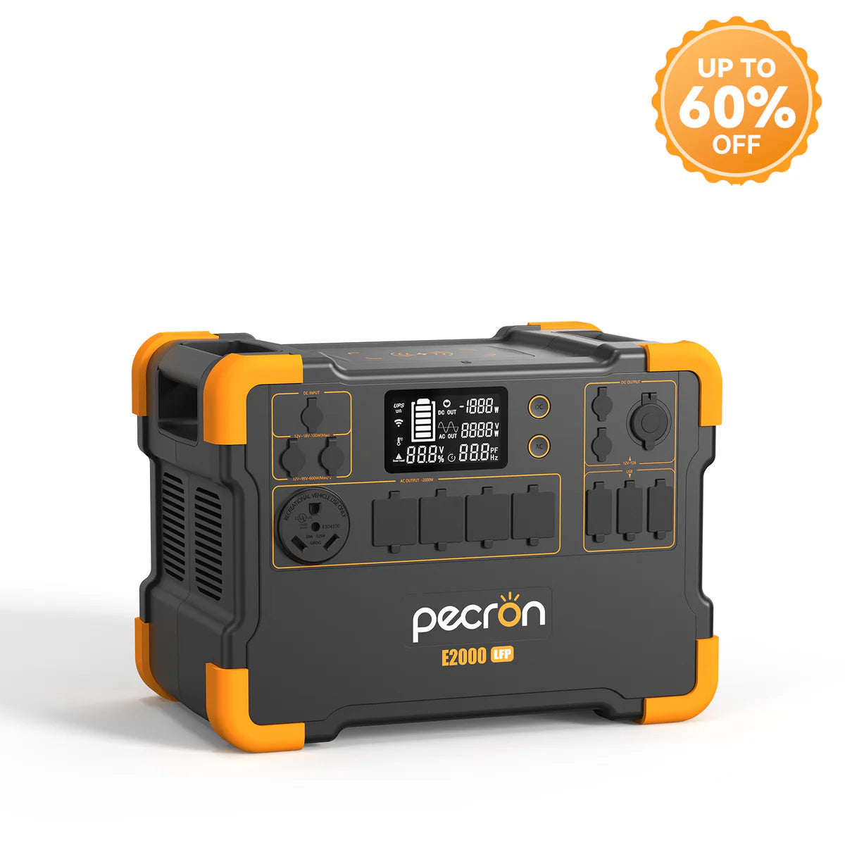 PECRON E2000LFP Expandable Portable Power Station 2000W 1920Wh