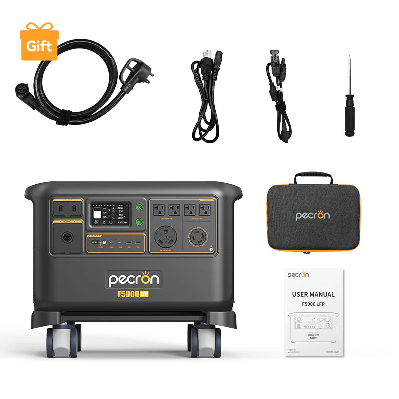 PECRON F5000LFP Portable Power Station 7200W 5120Wh 120V/240V