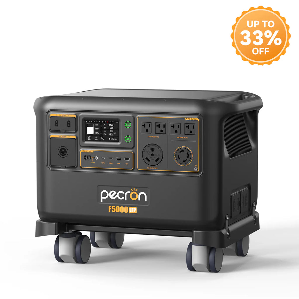 PECRON F5000LFP Portable Power Station 7200W 5120Wh 120V/240V